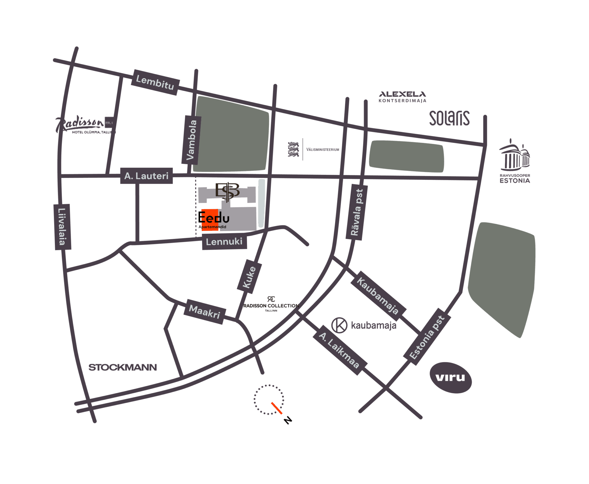 Eedu apartementide asukoht